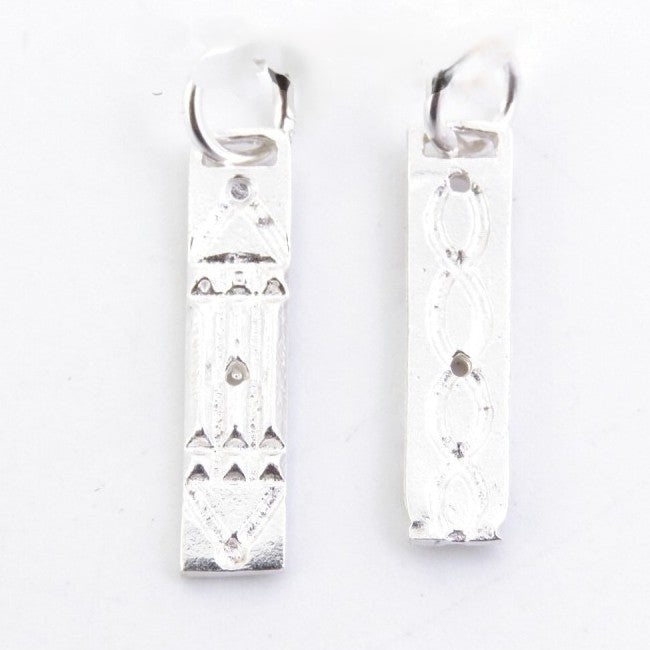 Colgante plata de ley de 20 X 5 mm Atlante (DOBLE CARA)