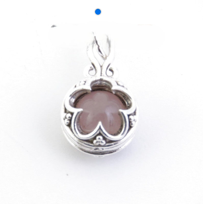 Colgante Gotland de plata de ley 925 con cuarzo rosa