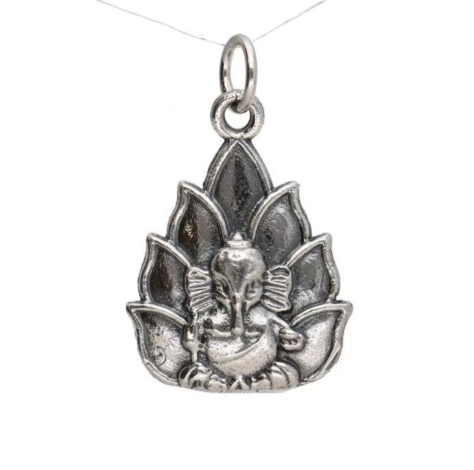 Colgante Ganesha en Plata de Ley 925 | Amuleto de Protección y Prosperidad