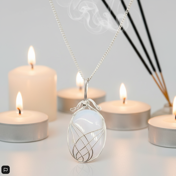 Collar de Opalita – Energía Positiva, Intuición y Armonía Espiritual
