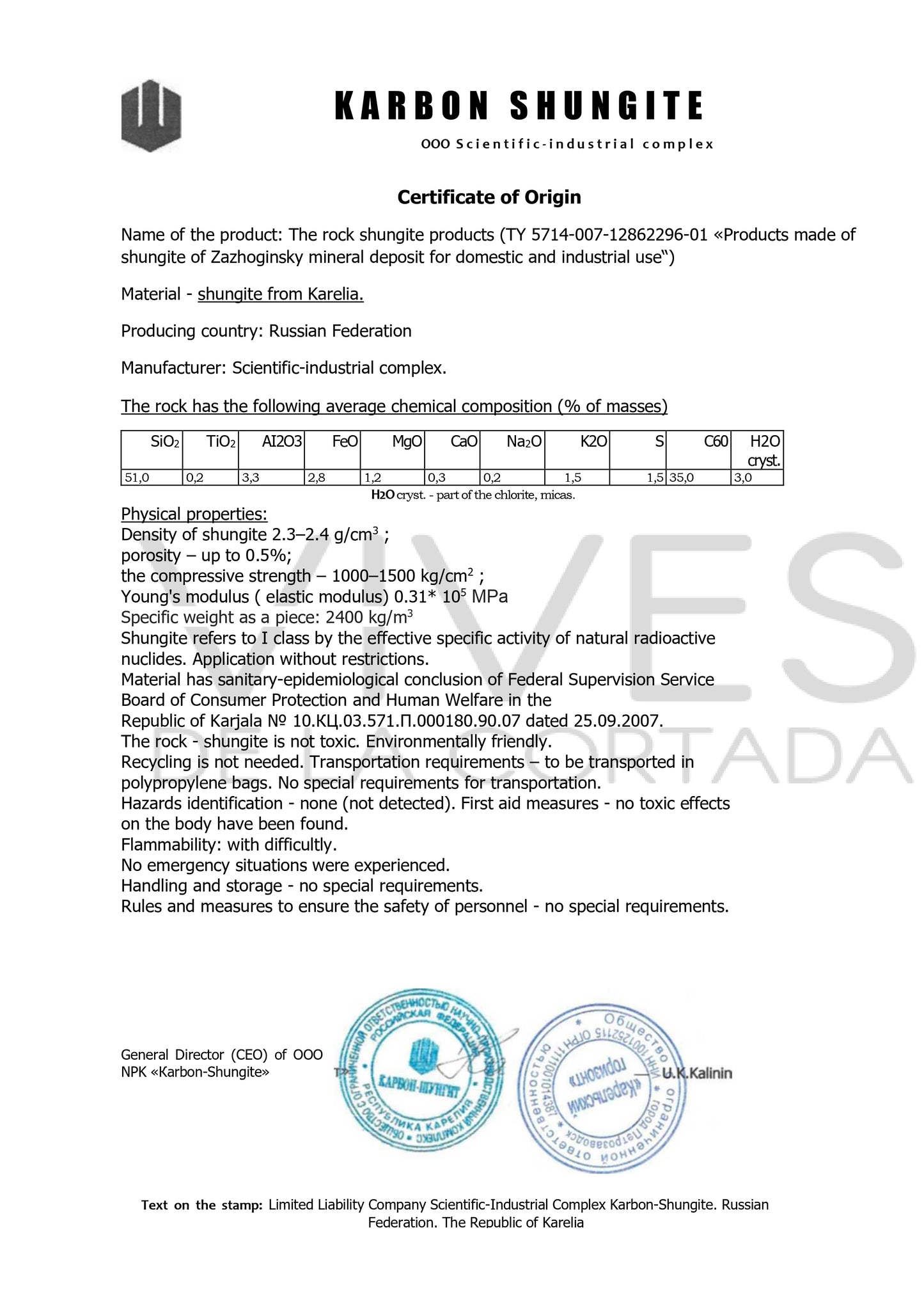 Canto Rodado de Shungit: Protección y Energía Vital