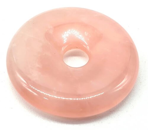 Donut de mineral natural de Cuarzo Rosa 3cm