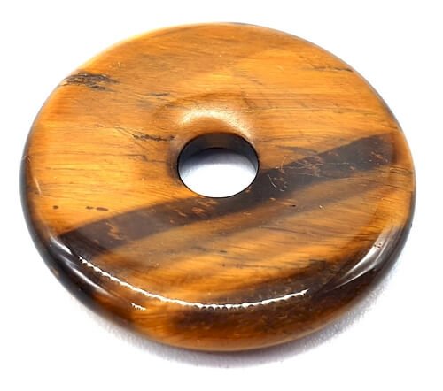 Donut de mineral natural de ojo de tigre 3cm