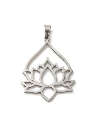 Colgante de Acero Bizantino de alta calidad - Flor de Lotus