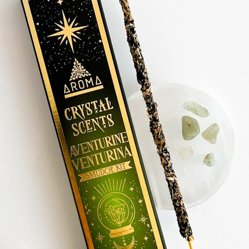 Incienso Crystal Aventurina - Aroma: Prosperidad y Equilibrio