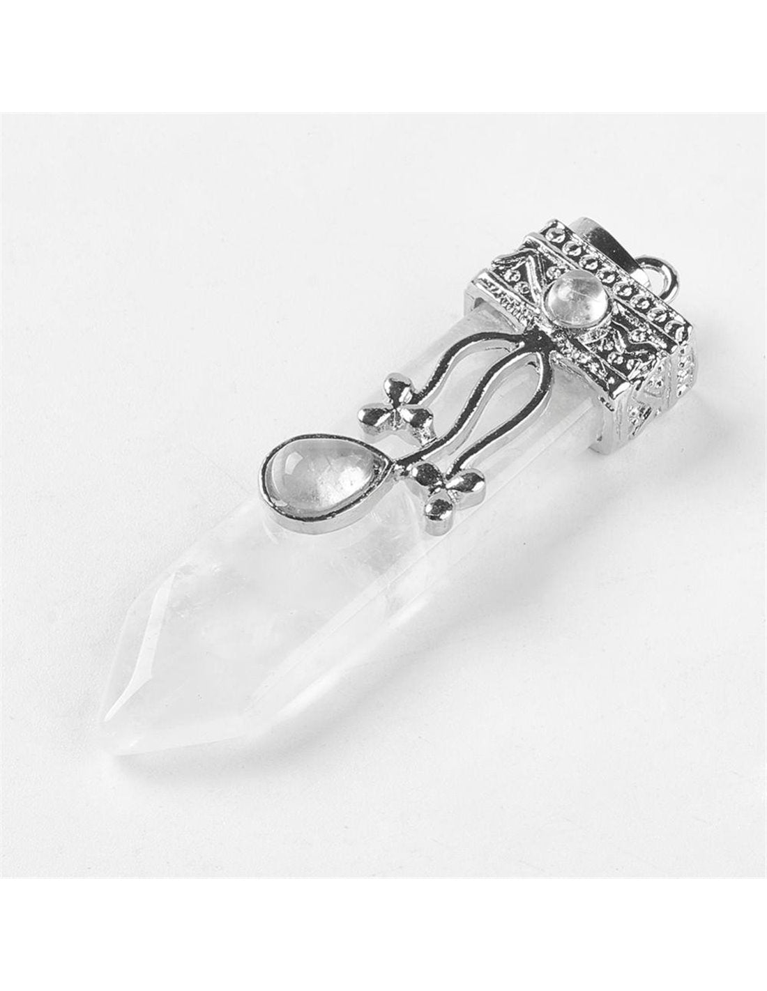 Colgante en forma de punta Cuarzo blanco