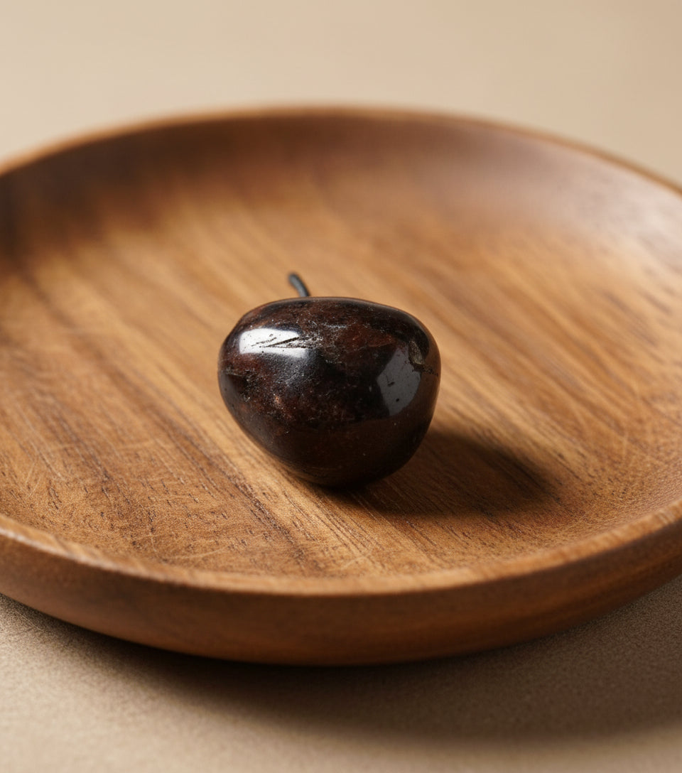 Colgante Caramelito de Granate – Amuleto para Fuerza Interior, Pasión y Protección Energética