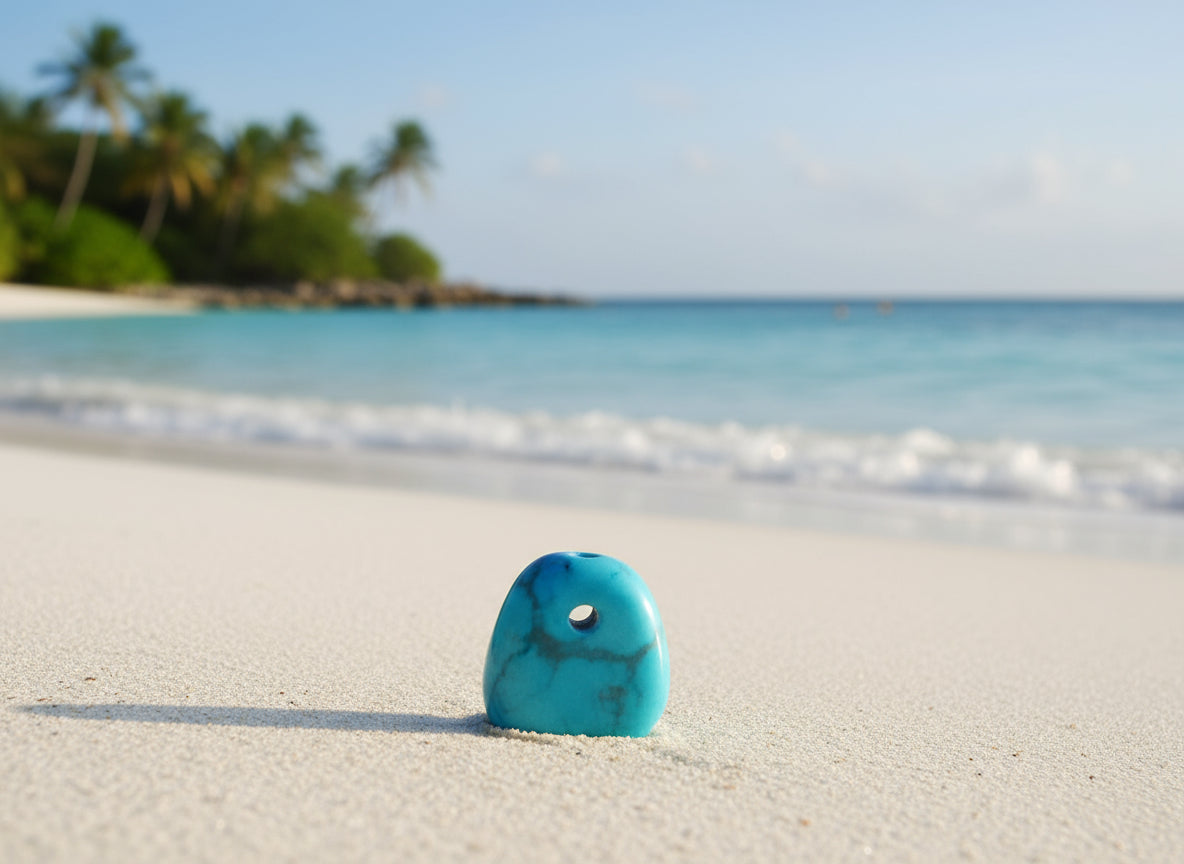 Colgante Caramelito de Turquenita – Amuleto para Calma Mental, Autoestima y Protección Emocional