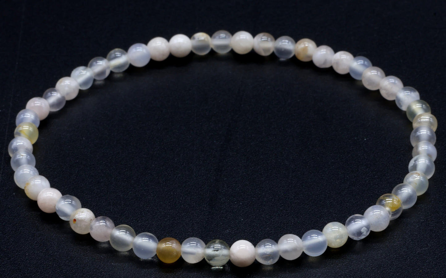 Pulsera Ágata Cerise perlas 4mm