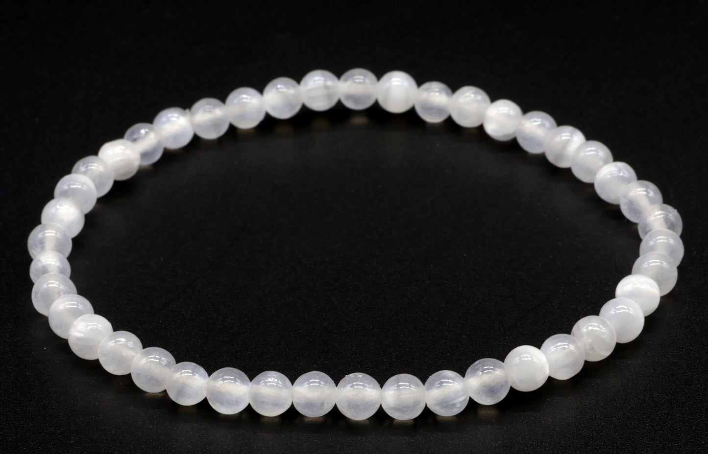 Pulsera Selenita cuentas 'AA' 4mm