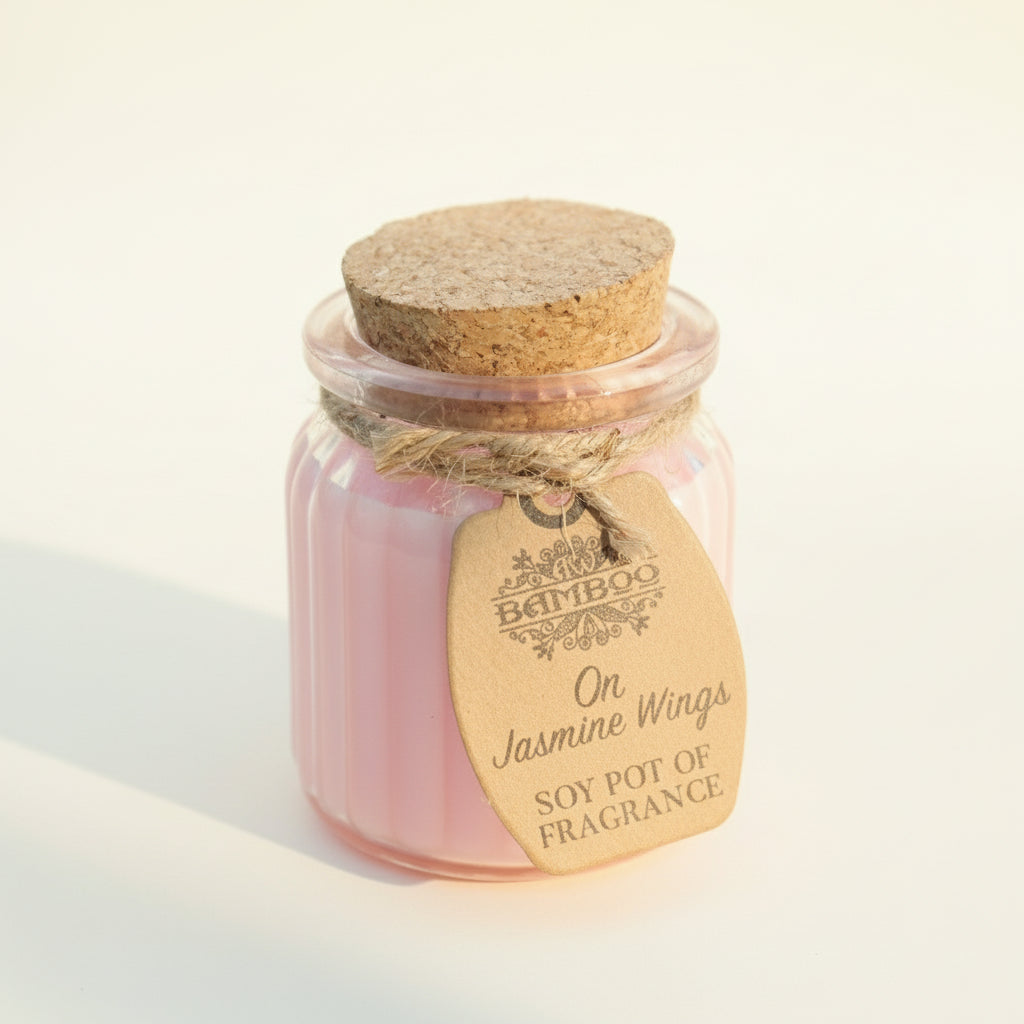 Vela de Cera de Soja natural Tarro Jazmin