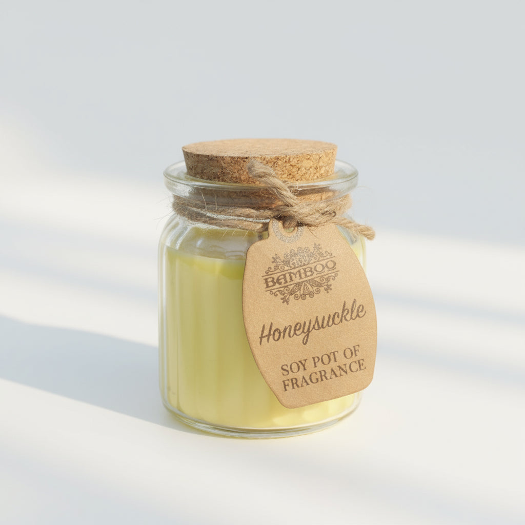 Vela de Cera de Soja natural Tarro Madreselva