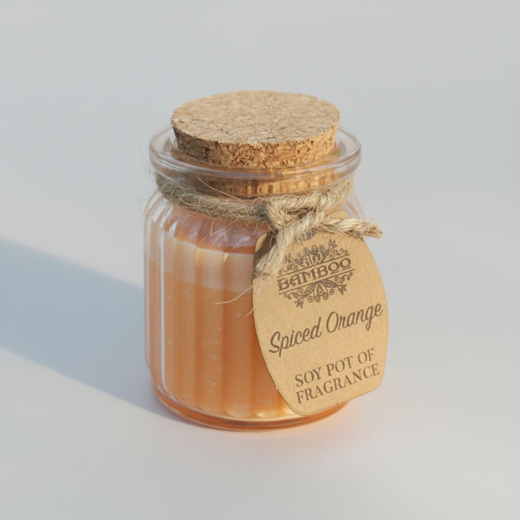 Vela de Cera de Soja Tarro Naranja Especiada