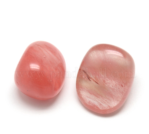 Rodado de Cuarzo Cereza – Piedra Natural para Vitalidad, Amor y Energía Positiva