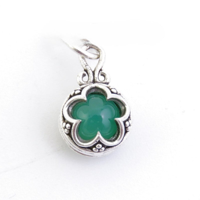 Colgante Gotland en plata de ley y Venturina verde.