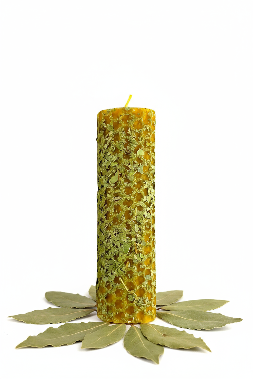 velas de miel con laurel (pack 2 unidades)
