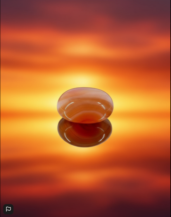 Colgante Caramelito de Cornalina – Amuleto para Vitalidad, Creatividad y Confianza Personal