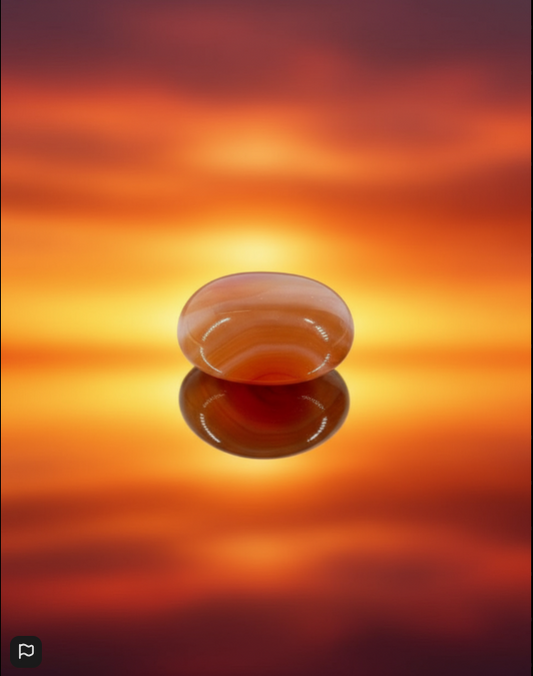 Colgante Caramelito de Cornalina – Amuleto para Vitalidad, Creatividad y Confianza Personal