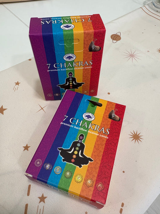 🌟 Conos de Incienso Premium "7 CHAKRAS" – Backflow Aromático para Armonía Energética
