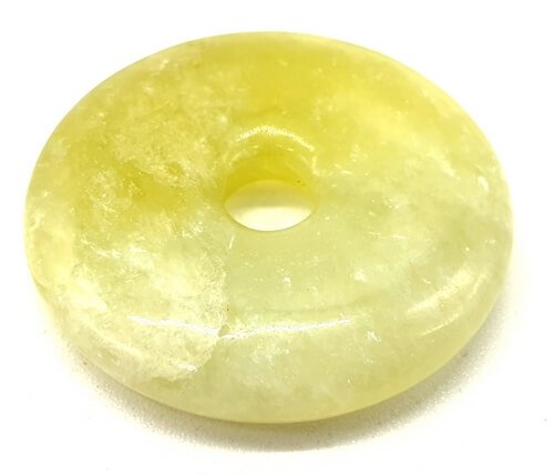 Donut de mineral natural de Jade amarillo 3cm