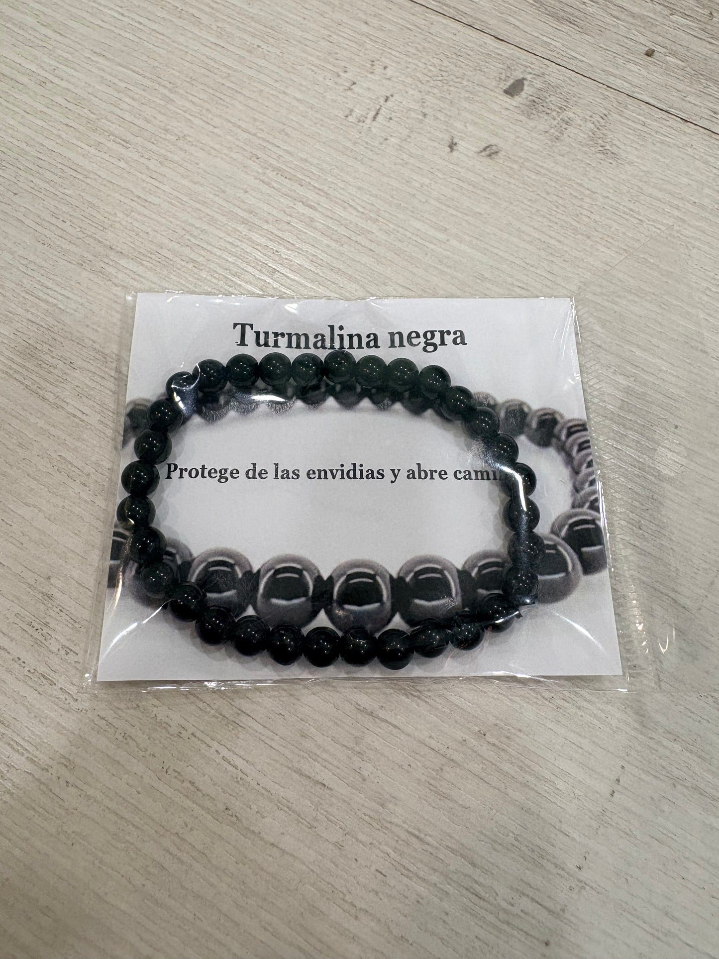 Pulsera de Turmalina Negra 6mm – Protección Energética y Equilibrio Espiritual
