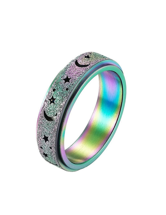 Anillo Antiestress Luna y Estrellas