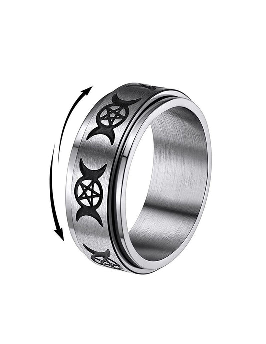 Anillo Antiestrés Triple Luna
