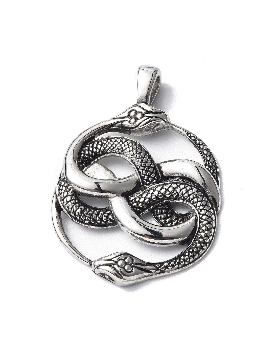 Colgante de Acero Bizantino de alta calidad - Serpiente Ouroboros