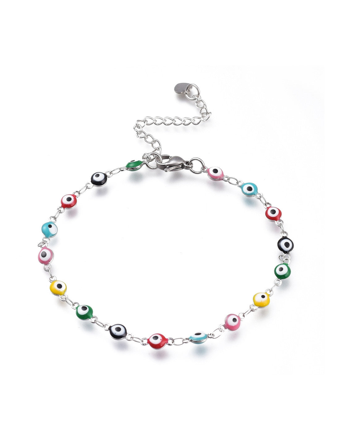 Pulsera de acero bizantino Ojo Turco, colores