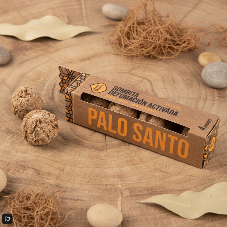 Caja de Incienso x4 Bombitas de Palo Santo – Limpieza Energética y Aromaterapia Natural