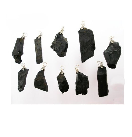 Colgante de Azabache en Bruto  Plata de ley