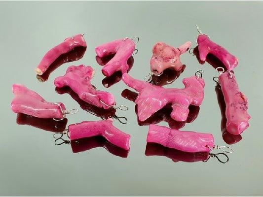 Colgante Rama de Coral Rosa