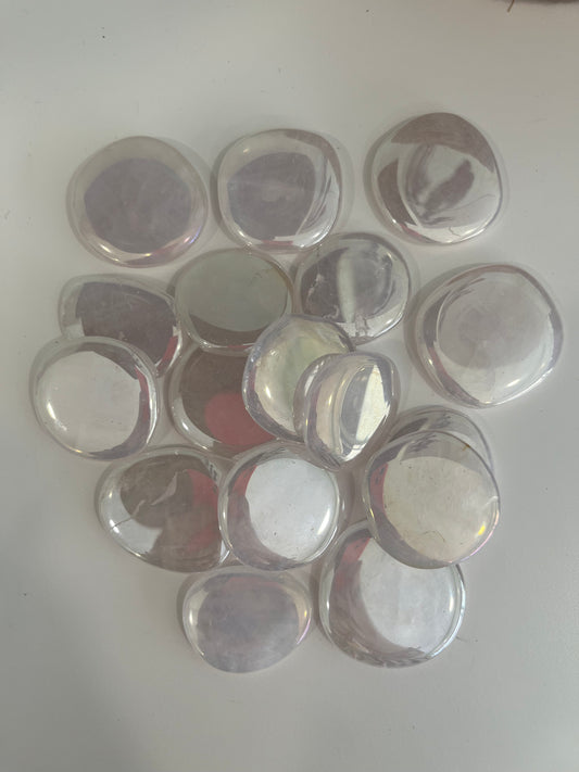 Rodado plano de cuarzo aura rosa (3,50€ la unidad)