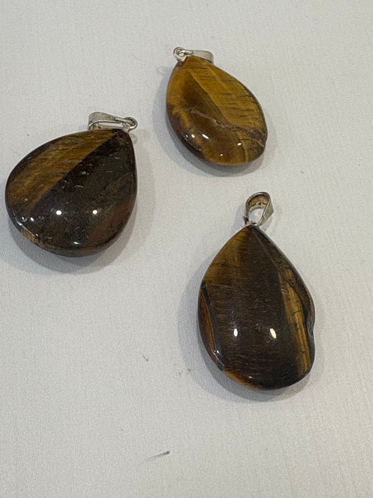 Colgante Gota de Ojo de Tigre – Protección, Confianza y Energía Vital