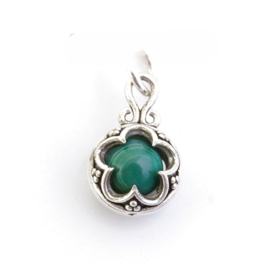 Colgante Gotland en plata de ley 925 con Malaquita