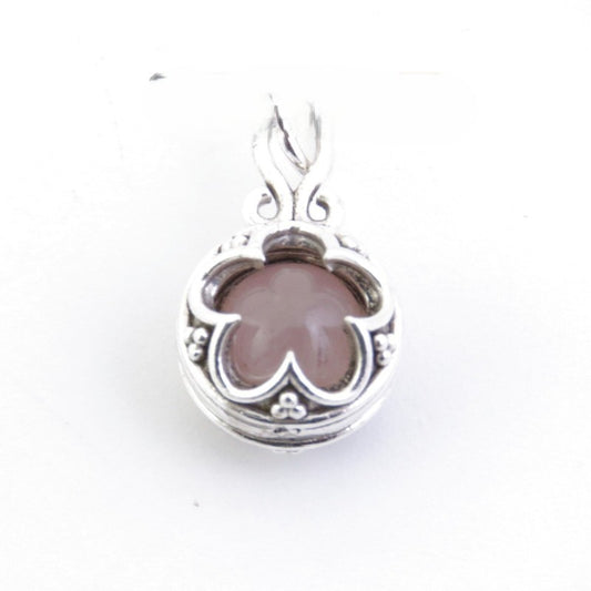 Colgante Gotland de plata de ley 925 con cuarzo rosa