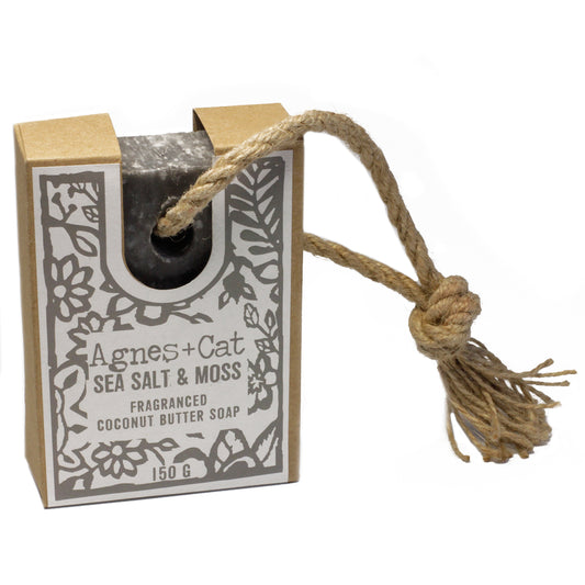 Jabón con Cordón organico - Sal Marina y Espuma