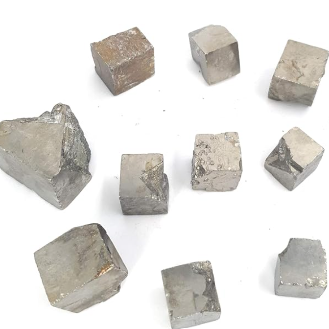 Pirita Cúbica – Mineral Natural para Abundancia, Protección y Energía Solar