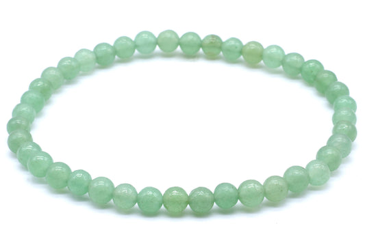 Pulsera de aventurina verde perlas de 4 mm