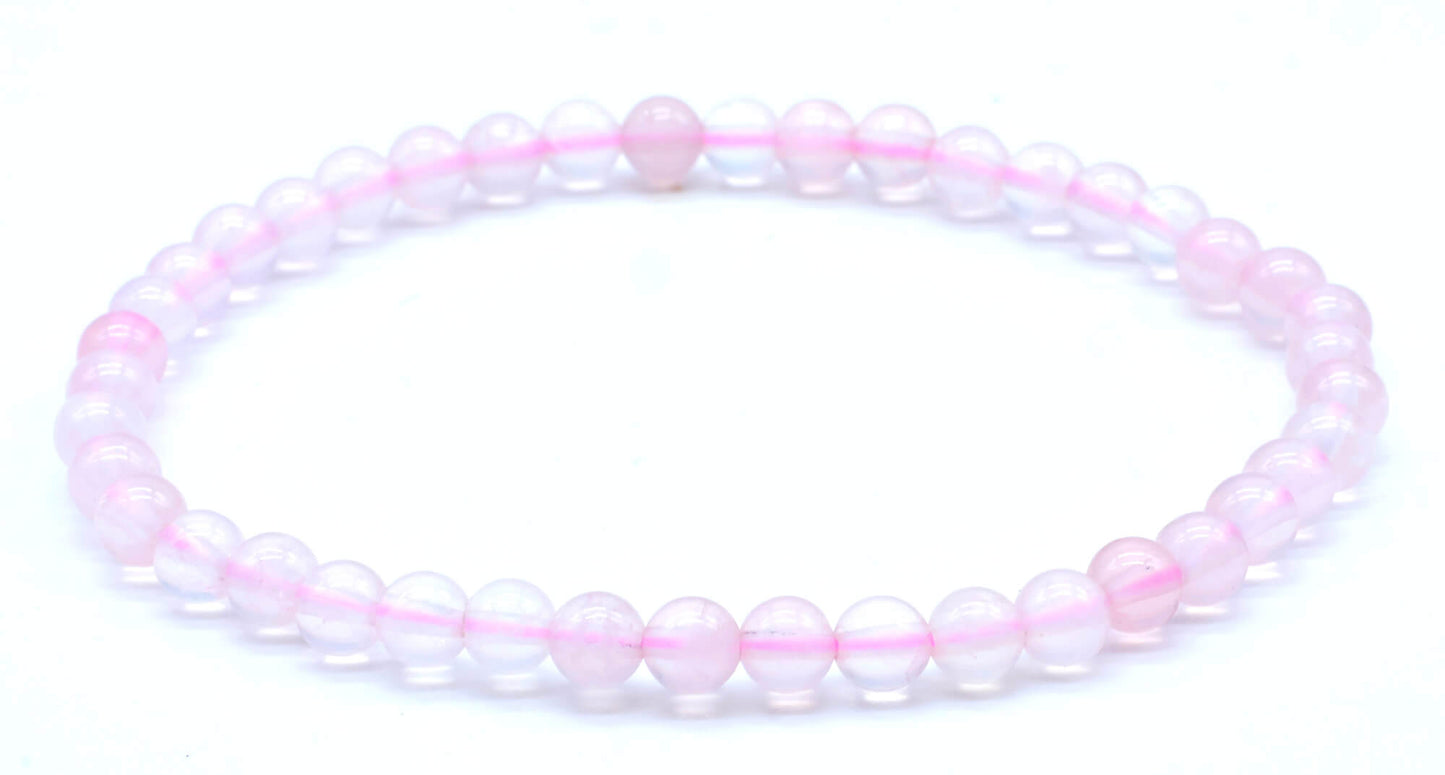 Pulsera Cuarzo Rosa Perles 4mm