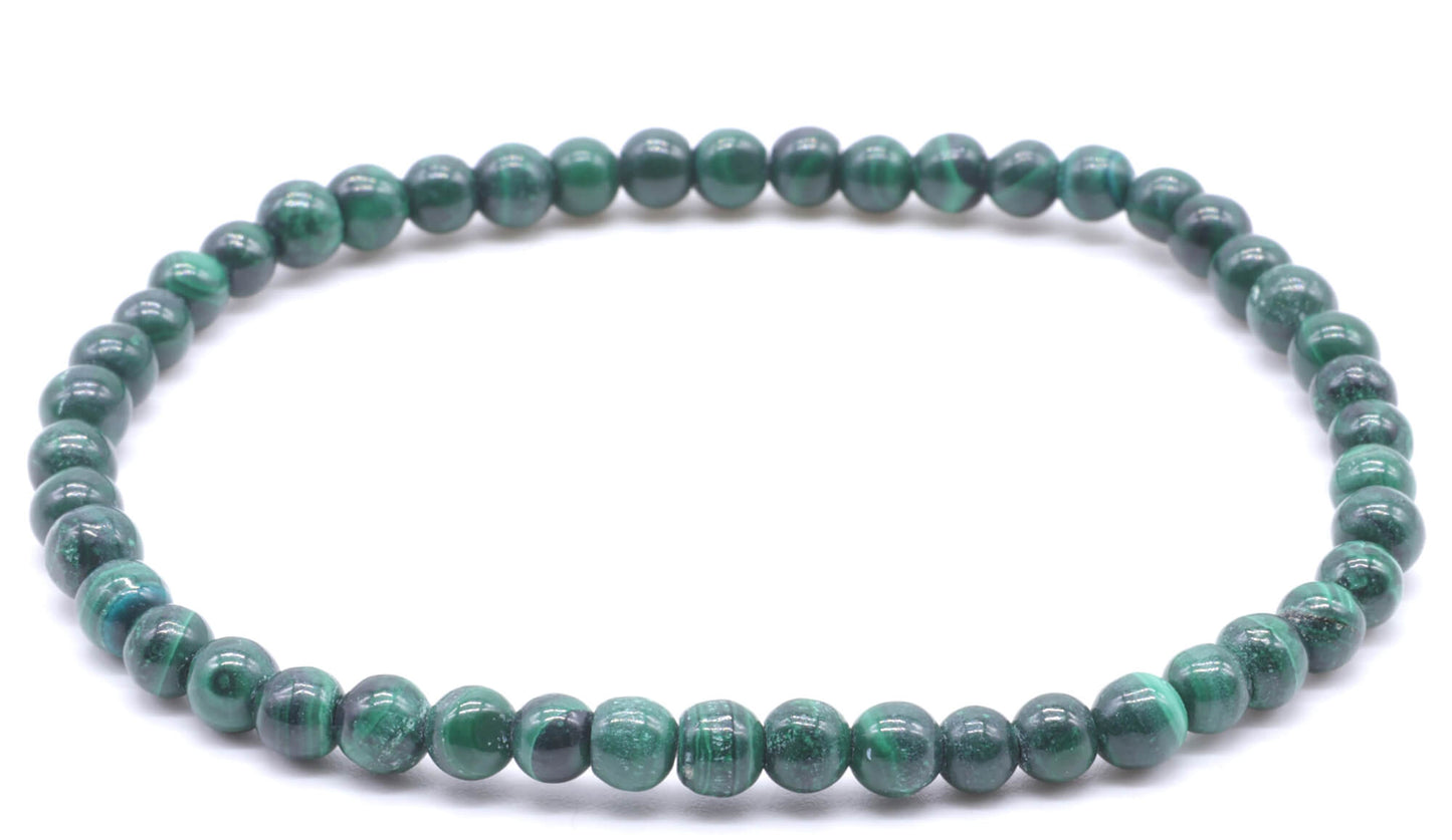Pulsera Malaquita 'AA' perlas 4mm